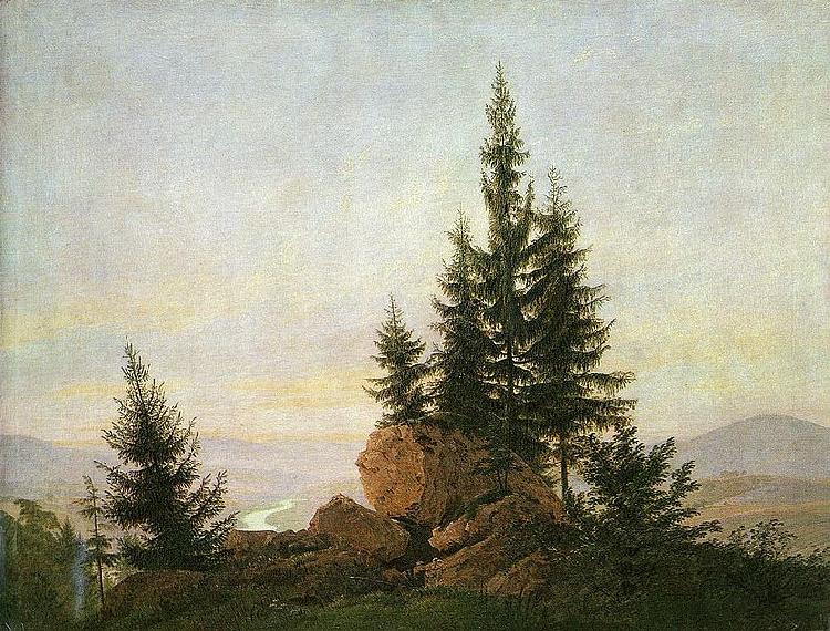 Caspar David Friedrich Ausblick ins Elbtal oil painting picture